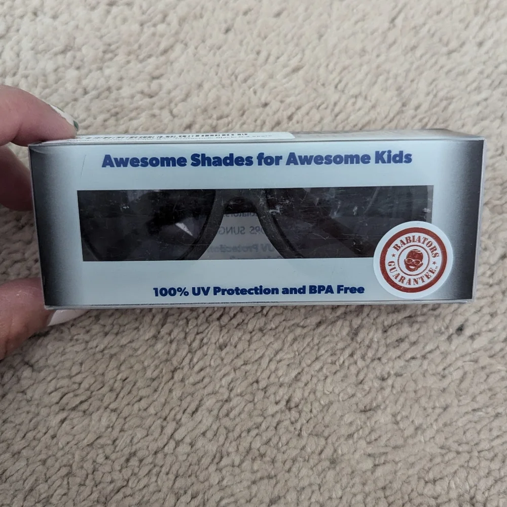 NIB Babiators Jet Black, 0-2 Years